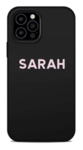 vegan leather simple name phone case