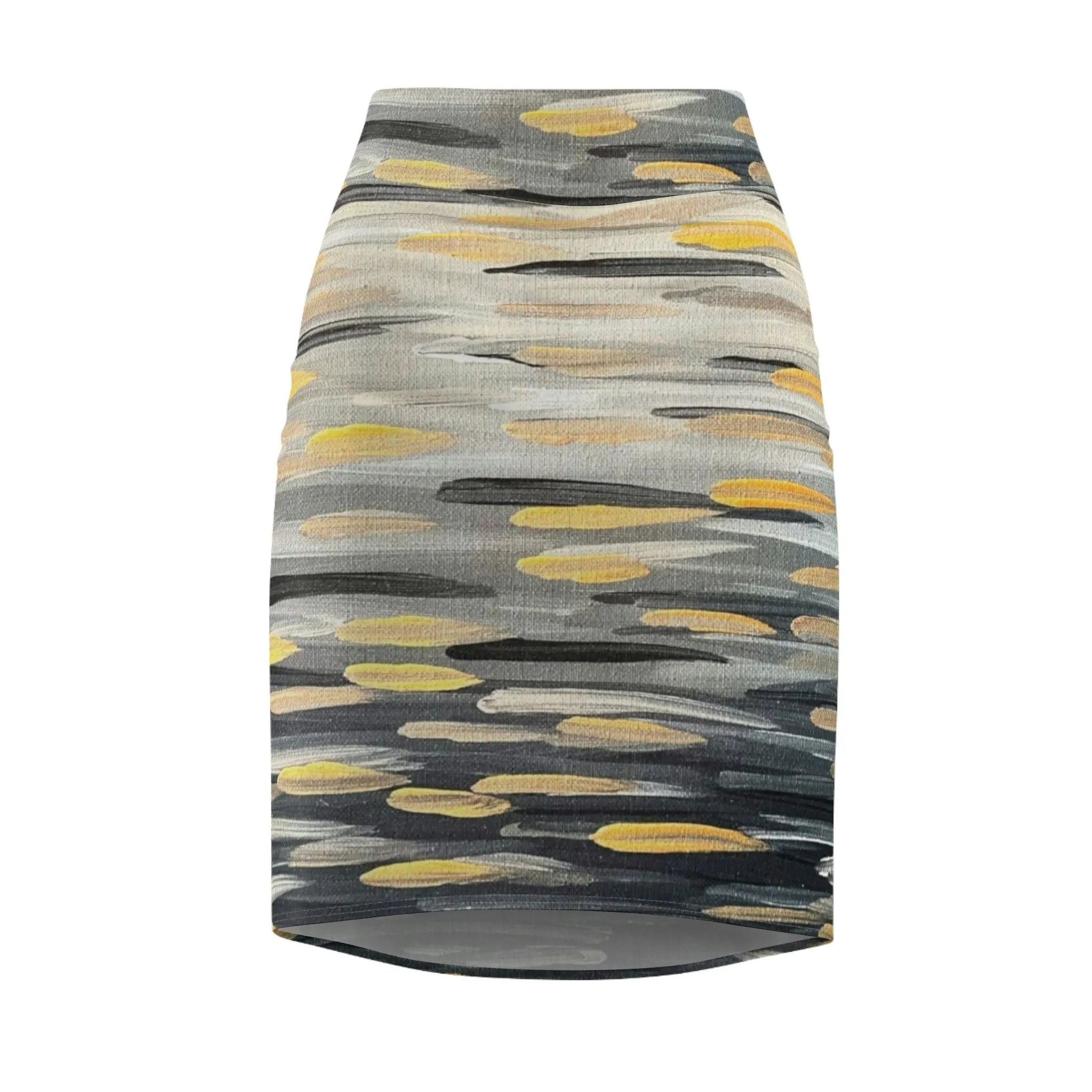 “Zebra Brushstrokes”   Women's Pencil Skirt